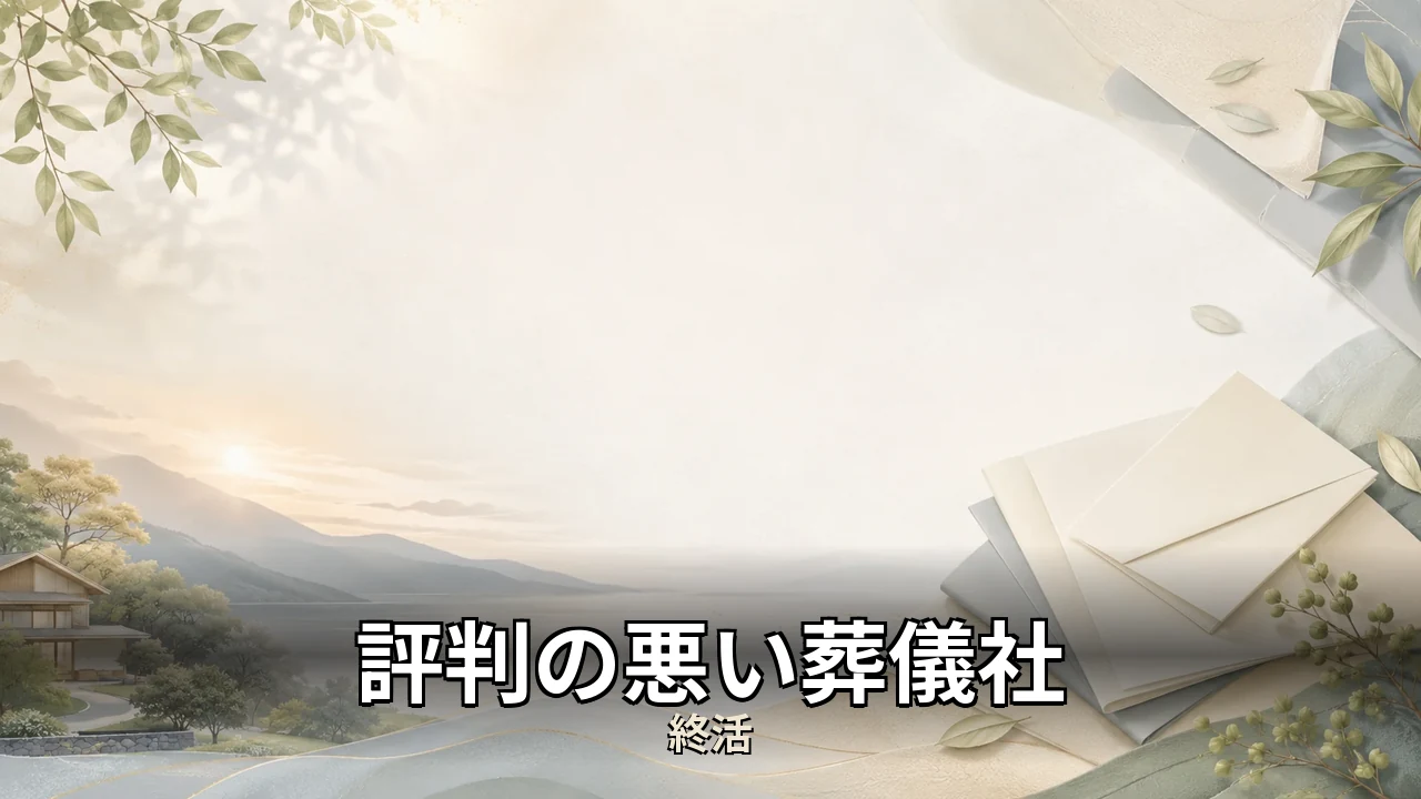 評判の悪い葬儀社｜評判・解約・向かない人を本音で解説
